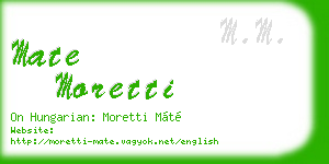 mate moretti business card